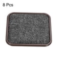 thumbnail image 3 of Furniture Sliders, 8Pcs 2 1/2" - Felt Square Sliding Pads, Reusable Furniture Caster Cups for Carpeted (Brown), 3 of 5