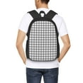 thumbnail image 6 of Daiia Gray Checkboard Backpack for Men and Women -Durable Backpack Large Capacity, Water-Resistant Bag with Adjustable Straps and Laptop Compartment, 6 of 9