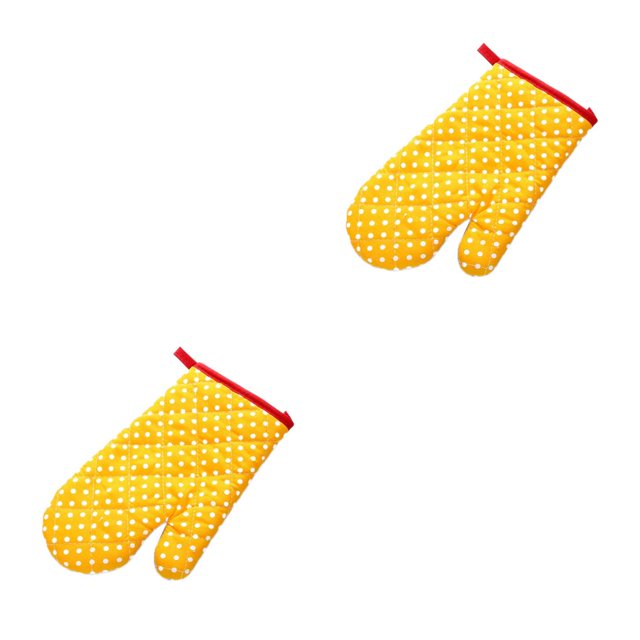 Bearachild Manoplas anti-calor Guante para horno de microondas Guantes de algodón resistentes al calor Utensilios de cocina elaborados Manoplas Type1 NO1