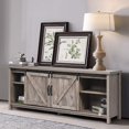 thumbnail image 5 of Farmhouse TV Stand With Sliding Barn Door, Wood Entertainment Center for TV up to 65", Rustic Gray, 5 of 7