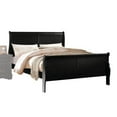 thumbnail image 2 of Contemporary Louis Phillippe Bedroom Furniture 4pc Set Black Color Full Size Bed, 2 of 3
