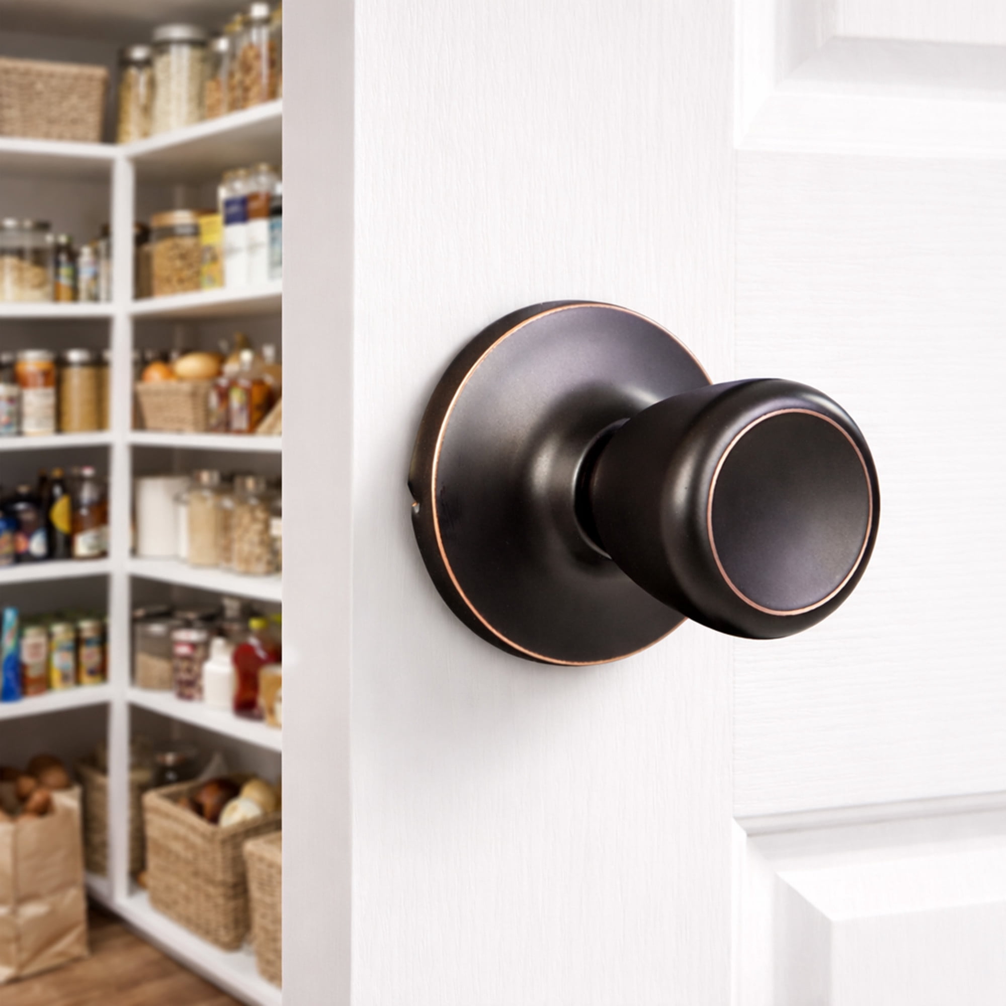 Oil Rubbed Bronze Dummy Door Knob, Closet and French Door, Left or Right Hand