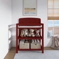 thumbnail image 5 of Dream On Me Anna 3-in-1 Convertible Crib with Changing Table Cherry, Changing Pad Included, Converts from Baby Crib to Toddler Bed, Day Bed and Kids Sofa, Three Adjustable Mattress Height Positions, 5 of 12