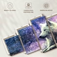 thumbnail image 6 of Elephant Stock White Wolf Wall Art - Horizontal Multi Panel Canvas - Living Room Wall Decor - Animal Multi Panel - Blue And Gray Decor - 80" x 36", 6 of 8