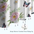 thumbnail image 6 of Pioneer Flower Floral Print Pattern Shower Curtain 84"x72", Bathroom Decorative Shower Curtain Set with 12 Hooks, Waterproof Washable, 6 of 6