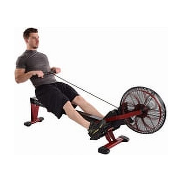 Stamina Exercise Foldable X Air Rower Rowing Machine w/ LCD Display, Red - image 2 of 7