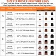 thumbnail image 5 of Ezprotekt 24 Pcs Chair Leg Sliders for Carpet, Chair Leg Caps Protectors,Teflon Furniture Movers Sliders (0.75",Black), 5 of 8