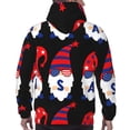 thumbnail image 7 of Kdxio 4th of July Gnomes Print Mens Casual Hooded Collar Drawstring Hoodies Pullover Sweatshirts Casual Long Sleeve Shirts-XX-Large, 7 of 7