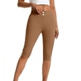 thumbnail image 4 of Lenago Athletic Yoga Pants for Women Comfortable Sport Pants with Side Pockets Breathable Quick Dry Yoga Pants Gym Workout Running Plus Size Khaki M, 4 of 8