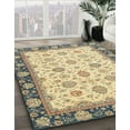 thumbnail image 3 of Ahgly Company Machine Washable Indoor Square Abstract Brown Gold Area Rugs, 8' Square, 3 of 7