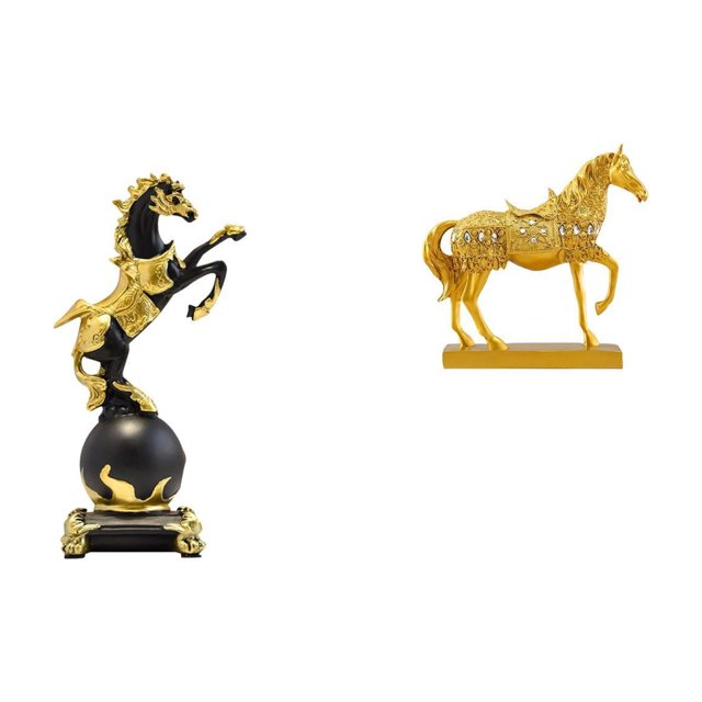 Colección moderna de figuras de caballos para decoración de dormitorio, sala de estar, escritorio, centro de mesa y oficina en casa. Adorno de animal
