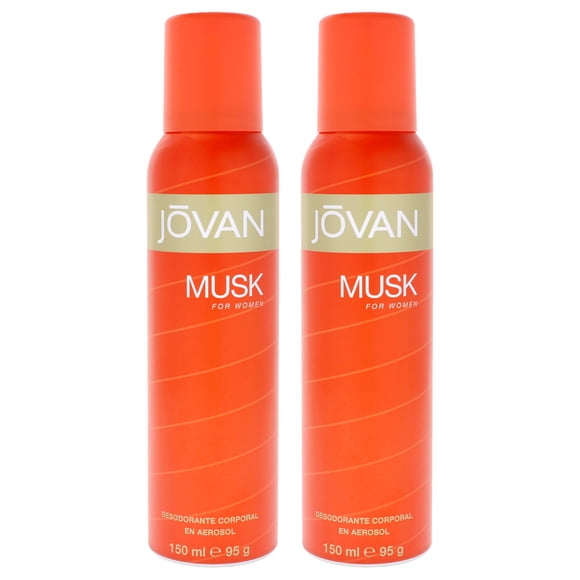 Jovan Musk by Jovan for Women - 5 oz Deodorant Spray - Pack of 2