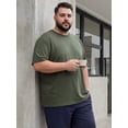 thumbnail image 4 of DARING DIVA Men's 100% Cotton Short Sleeves T-Shirt 3XL Olive Green, 4 of 7