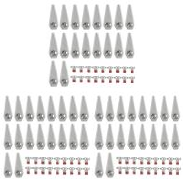 Cuchilla cortadora de césped antioxidante para Bosch Indego 800 1000 1200 Plata 18 Uds