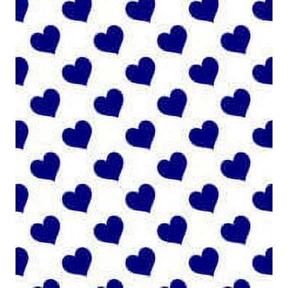Dark Blue Hearts Edible Cake & Cupcake Image Decoration Frosting Sheet