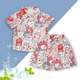 thumbnail image 2 of Toddler Outfits Boys Tropical Breeze 2Pcs Set Summer Button Down Shirt Top Shorts Easy Island Living Baby Boy Clothes Pink 12 Months-18 Months, 2 of 3