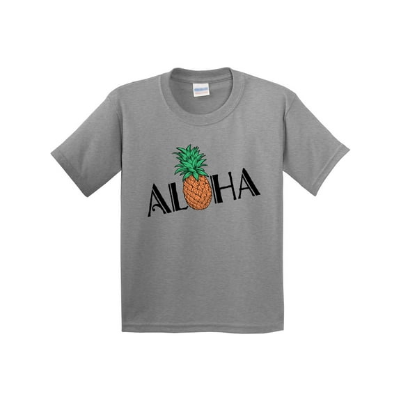 Inktastic Aloha with Pineapple Youth T-Shirt