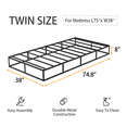 thumbnail image 2 of Awesofurni 8-inch Twin Box Spring, Heavy Duty Metal Mattress Foundation with Fabric Cover, Easy Assembly, Noise-Free, 2 of 7