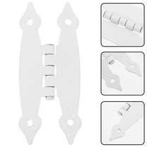 FOMIYES 4Pcs White Flat Hinges for Cabinet Door Replacement Sleek Design Interior Design