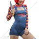 thumbnail image 4 of Disfraz de Halloween de pesadilla aterrador para mujer, traje de personaje de película Killer Wanna Play, conjunto de uniforme sexy de Chucky para fiesta de Halloween, 4 of 5