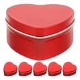 thumbnail image 6 of WHAMVOX 6pcs Heart Shaped Treat Boxes Decorative Candy Tin Box Candy Storage Case for Weddings Birthday Valentines Holiday Party Favors, 6 of 8