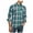 Green, variant on Weatherproof Mens Plaid Flannel Button Up Shirt, Green, Small