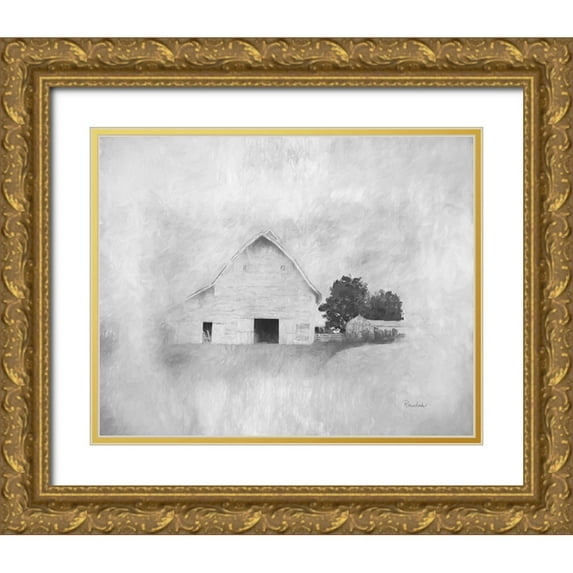 Murdock, Ramona 18x15 Gold Ornate Wood Framed with Double Matting Museum Art Print Titled - Family Barn II