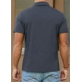 thumbnail image 3 of QDG Men's Polo Shirt with Pocket - Breathable Cotton Golf Shirt, Moisture Wicking Casual Short Sleeve Collared T-Shirt, Regular FitDark Blue 2XL, 3 of 9