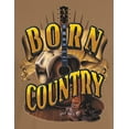 thumbnail image 5 of Mens Born Country Guitar & Boots Moisture-Wicking Long Sleeve T-shirt, Large Maroon, 5 of 5