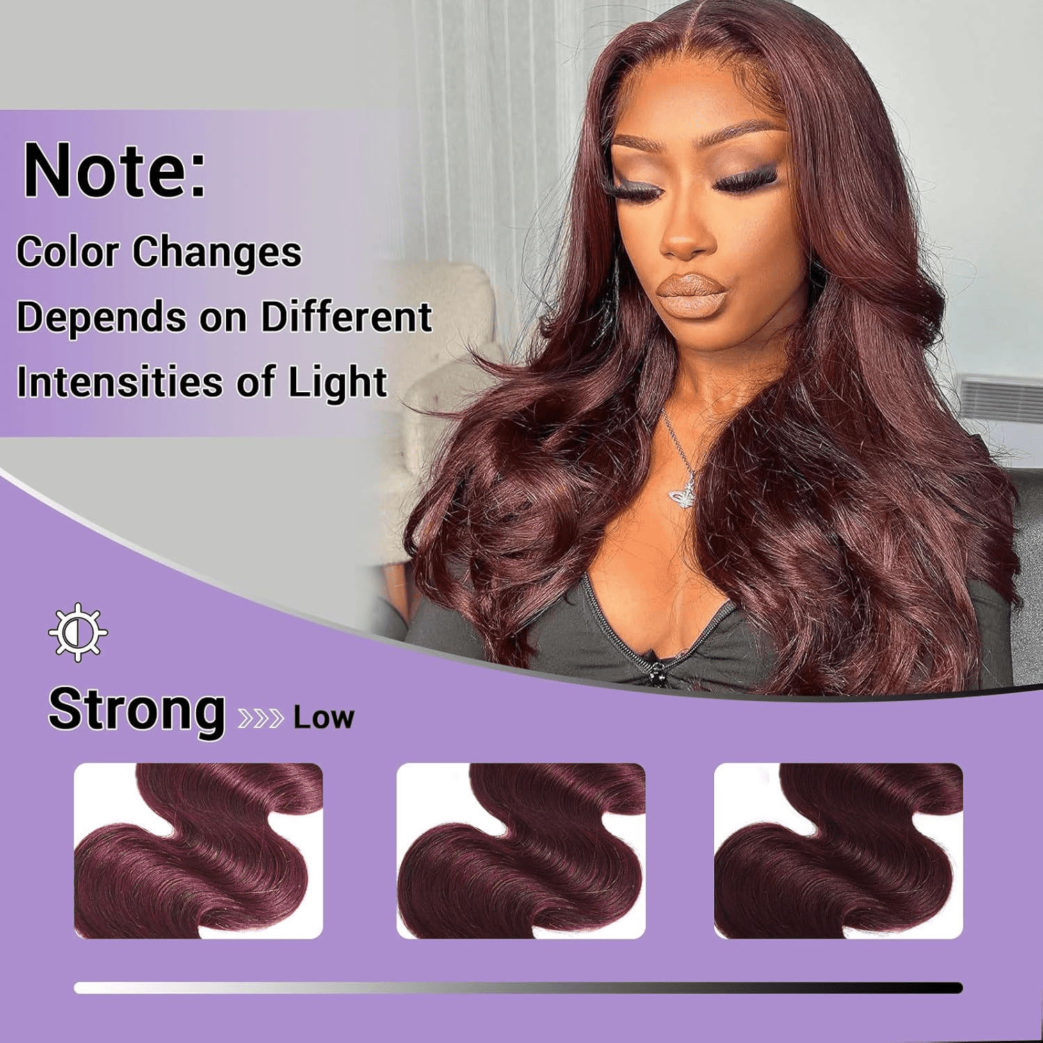 USTAR 99J Burgundy Brazilian Basic Virgin Human Hairs Blended Hairs Bundles - 22" Natural Wave, Heat-Resistant for Daily/Party/Travel Deal