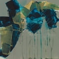 thumbnail image 2 of Goldberger, Jennifer 20x20 Gold Ornate Wood Framed with Double Matting Museum Art Print Titled - Deconstructed Blues I, 2 of 4