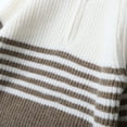 thumbnail image 4 of NAISIBABY Sweater for Boys, Striped Knit Half-Zipper Long Sleeve Fashion Soft Warm Pullover Tops Brown 11T, 4 of 8