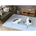 thumbnail image 2 of Dancing Cranes Rug, Wild Animal Rugs, Dancing Birds Rug, Animal Rugs, Home Decor Rug, Nursery Rug, Bridesmaid Gift, Machine Washable Rug, 2.6'x5' - 80x150 cm, 2 of 8