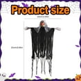 thumbnail image 2 of Clearance Under $10 Halloween Decorations Outdoor Halloween Hanging with Sound&Flexible Arms Light Up Creepy Sound Expressions Large Scary Halloween Animated for House Yard Black, 2 of 8
