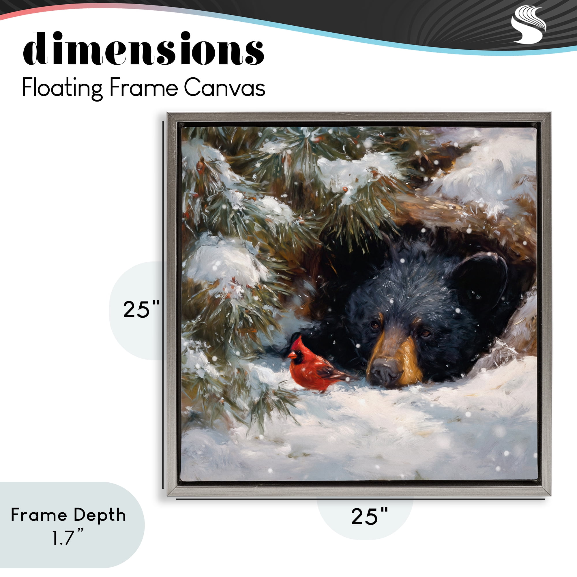 Stupell Industries Warm Watch From The Den Gray Framed Floater Canvas Wall Art, design by Tina LeCour