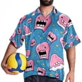 thumbnail image 4 of Tiny teeth Men's Short Sleeve Casual Printed Button Down Beach Shirts, 4 of 6