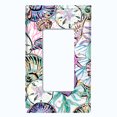 thumbnail image 2 of Metal Light Switch Wall Plate Outlet Cover (Sea Snail Starfish Pastel Glitter Reef Bubbles - Single Rocker), 2 of 2