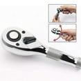 thumbnail image 2 of 1/4, 3/8, 1/2 Inch Drive Stubby Ratchet Set 3Pc Mini Ratchet Quick-Release Head 72-Tooth, 2 of 4