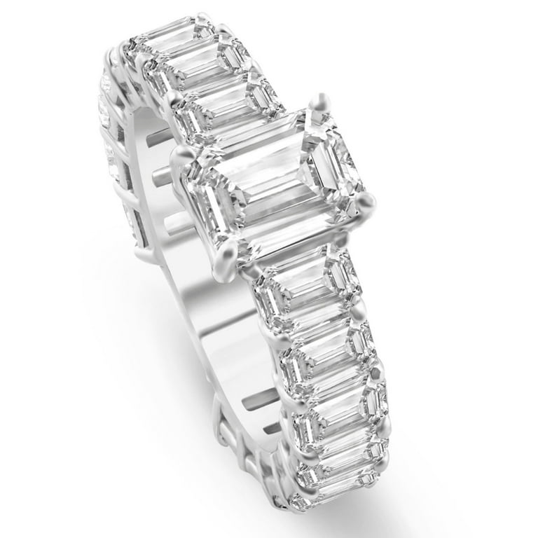 Divine Jewelry Timeless Ct Emerald Cut Moissanite Ring