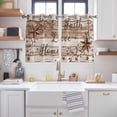 thumbnail image 2 of Farmhouse Kitchen Curtains Window Panels, Vintage Country Texas Star Wooden Grain Insulated Window Treatment Curtain, Grommet Curtains for Bedroom/Living Room/Bathroom, 2 Piece 42"Wx45"L, 2 of 8