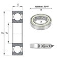 thumbnail image 4 of Unique Bargains 6211ZZ Deep Groove Ball Bearings 55x100x21mm 1 Pc Lubricated Bearings Scooter Skateboard Wheel, 4 of 6