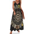 thumbnail image 2 of Wheel of the Zodiac Astrology Chart and the Major Arcana Tarot Sleeveless Dress Womens dresses Bridesmaid dress woman, 2 of 6