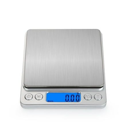 

Upgraded USB Charging Small Kitchen Scale 3kg/0.1g Mini Food Electronic Scale High Accuracy Cooking Scale Pocket Scale with LCD Display(1pcs silver）