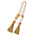 thumbnail image 2 of Buddha Statue Hanging Ornament Lotus Bead Charms Car Mirror Accessories Yellow, 2 of 9