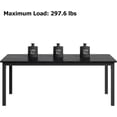 thumbnail image 5 of 78.7-Inch Long Dining Table for 6-8 People, Modern Industrial Kitchen Table with Sturdy Metal Legs and Round Corners, Large Rectangle Table for Dining Room or Workspace, Black, 5 of 5