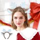 thumbnail image 4 of Diadema con orejas de ciervo de nieve para Navidad con broche para el cabello, 4 of 5