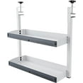 thumbnail image 4 of 16 inch Clamp on Desk Shelf, Desk Extender Side Table, 2 Tier Shelving Unit Above or Under Desktop, Clamp On Desk Organizer Shelving Unit for Home Office, 4 of 9