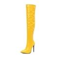 thumbnail image 6 of Over the Knee Boots for Women with Heel Suede Thigh High Boots Stretch S`exy Pointed Toe Stiletto Long Boot Shoes, 6 of 6
