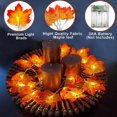 thumbnail image 2 of Paquete de 2 luces de Acción de Gracias de hojas de arce de otoño, decoración de Acción de Gracias, total de 20 pies y 40 luces LED de hojas de arce, luces de otoño con pilas para vacaciones, guirnalda de otoño, decoración interior del hogar Sailing Electrónica, 2 of 5