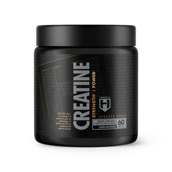 HOSSTILE Creatine Monohydrate Powder, 5g Micronized Creatine per Serving, Unflavored, 60 Servings